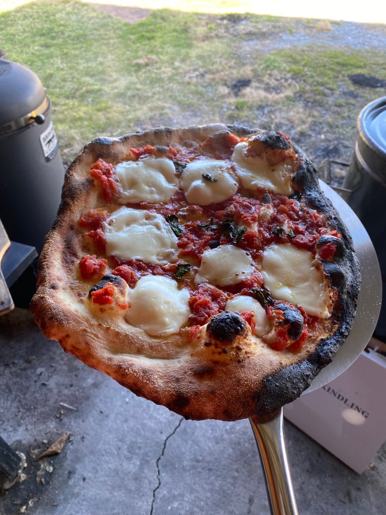 Pizza from the 2024 updated Stoke pizza oven